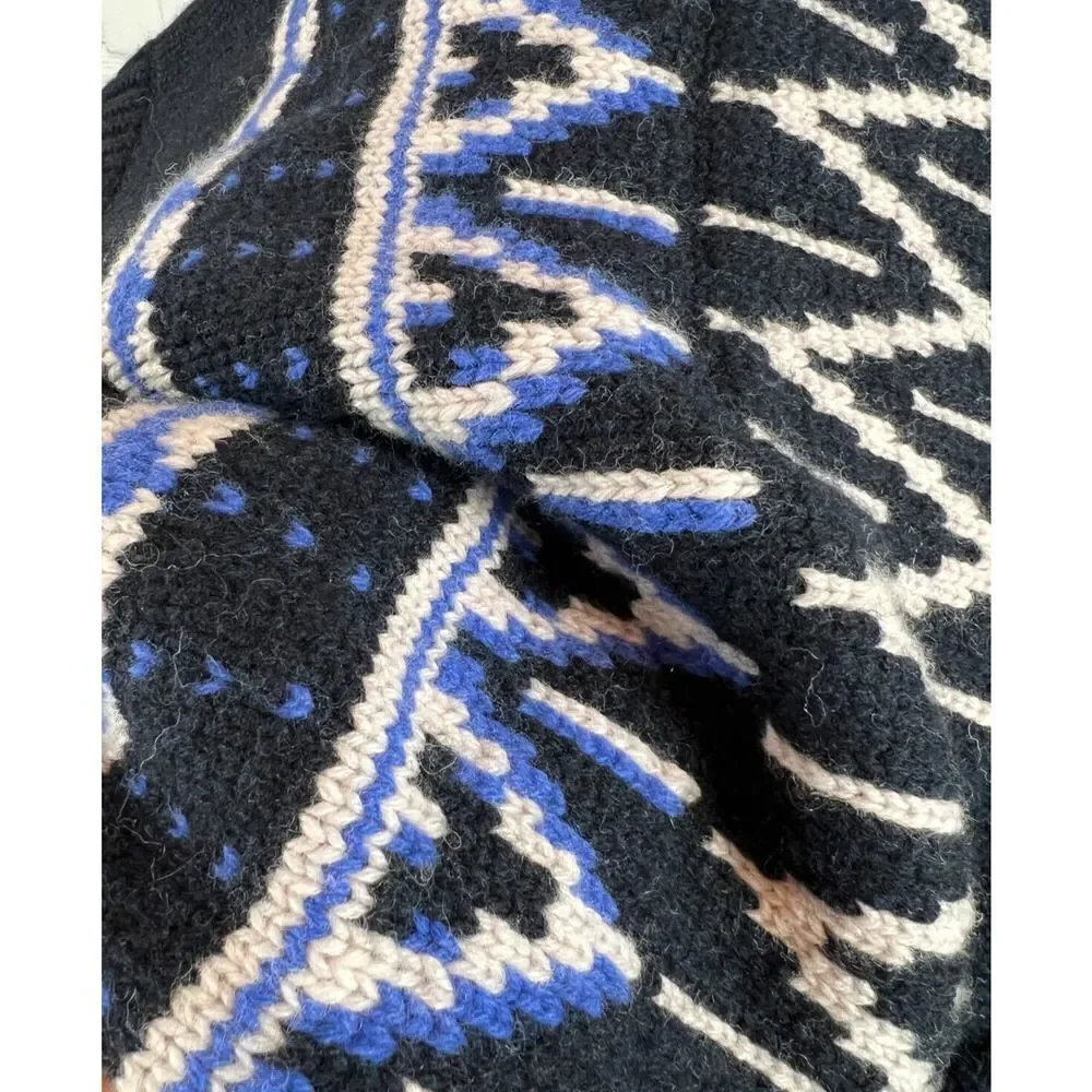 GAP wool blend cowl infinity fair isle knit scarf